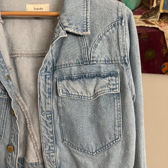 Triarchy - Stirrup Seamed Denim Jacket in Light Denim - Picture 3 of 12